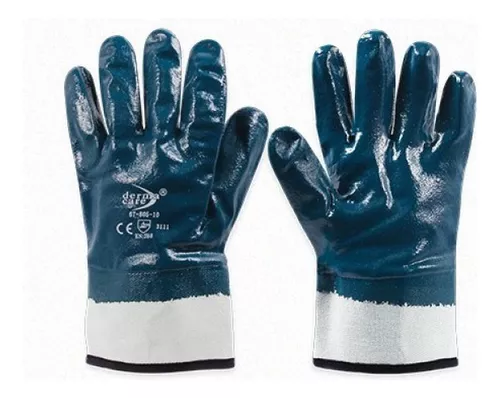 Guante Petrolero Azul Lona Y Nitrilo Trabajo Pesado X6 Pares
                    